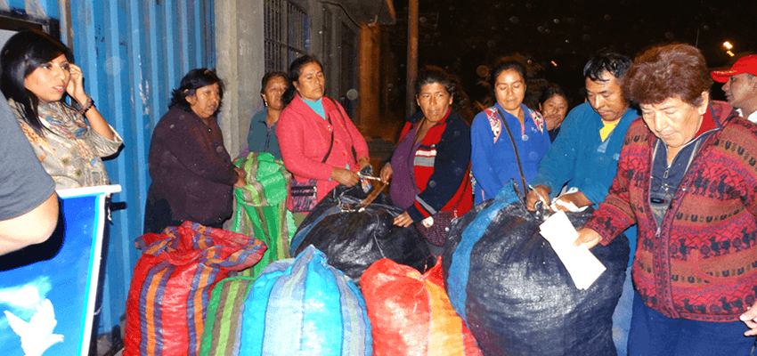 Donación de champiñones